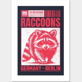 the raccoons of Berlin City Posters and Art